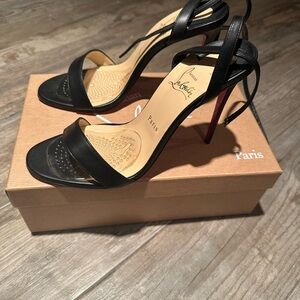 Christian Louboutin Black Strappy Heels